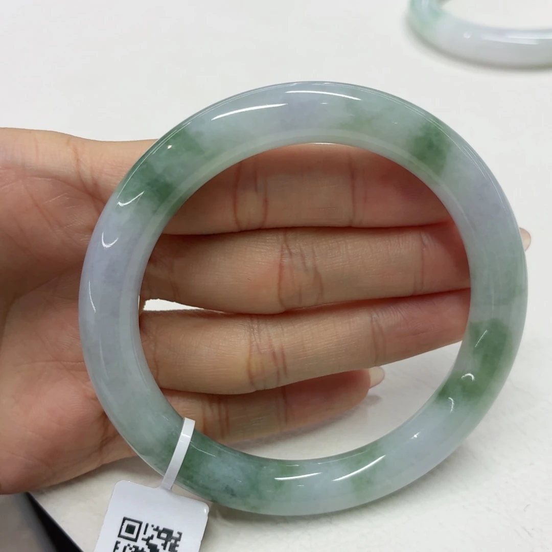 翡翠未镶嵌手镯缅甸翡翠手镯60圆条