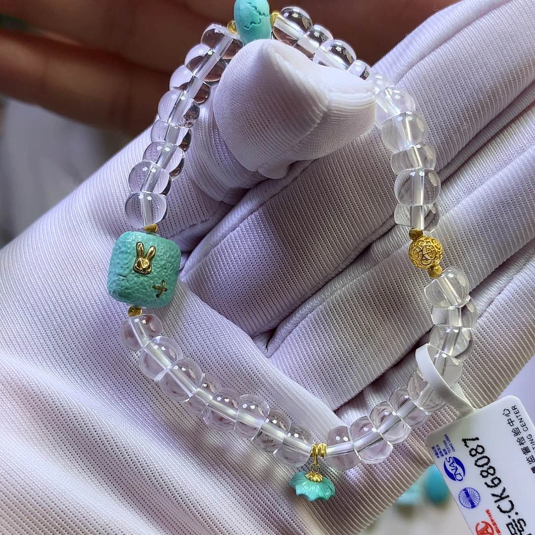 绿松石18K金镶嵌单圈