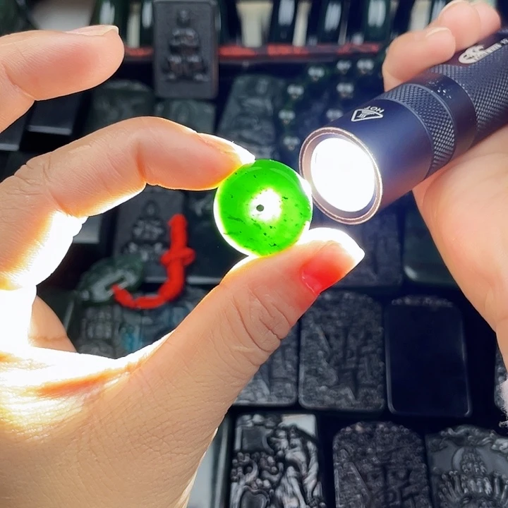 蛇纹石玉未镶嵌挂件泰山玉平安扣