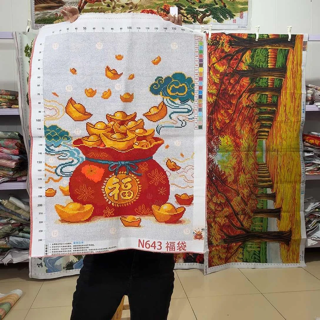 棉十字绣成品出售