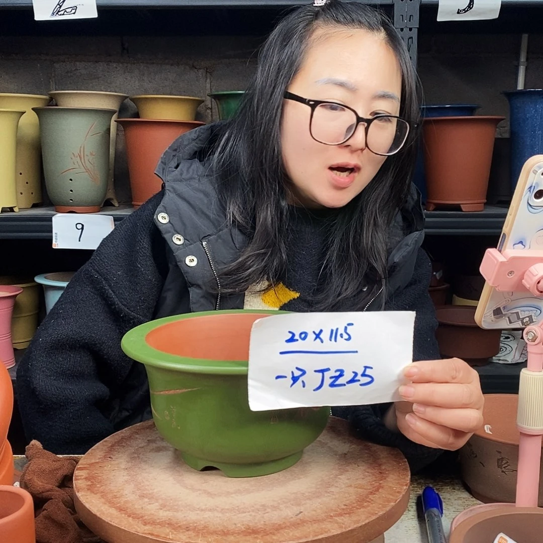 紫砂一只花盆货号JZ25