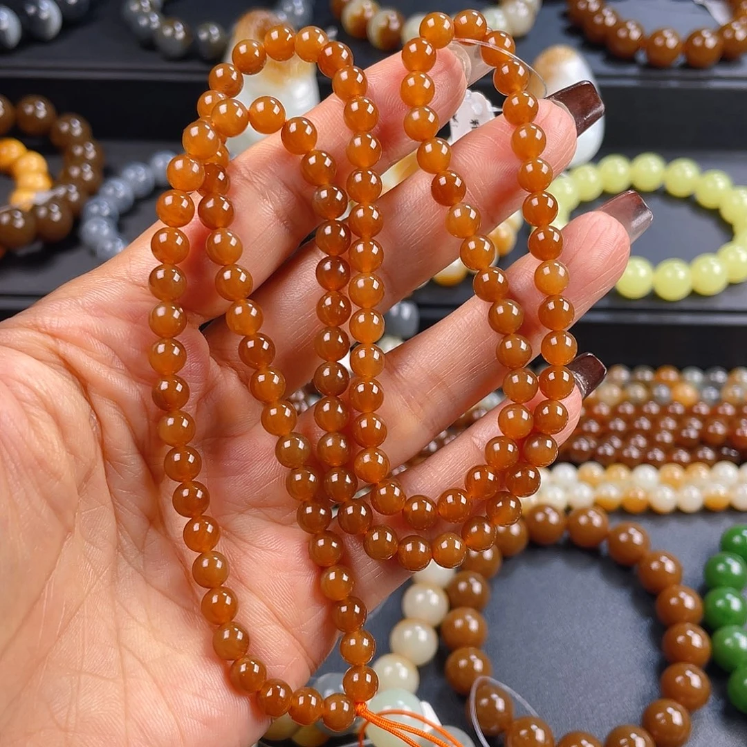 竹***风和田玉未镶嵌手链