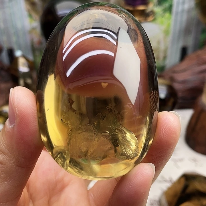 未镶嵌珠宝半成品水晶黄水晶手握