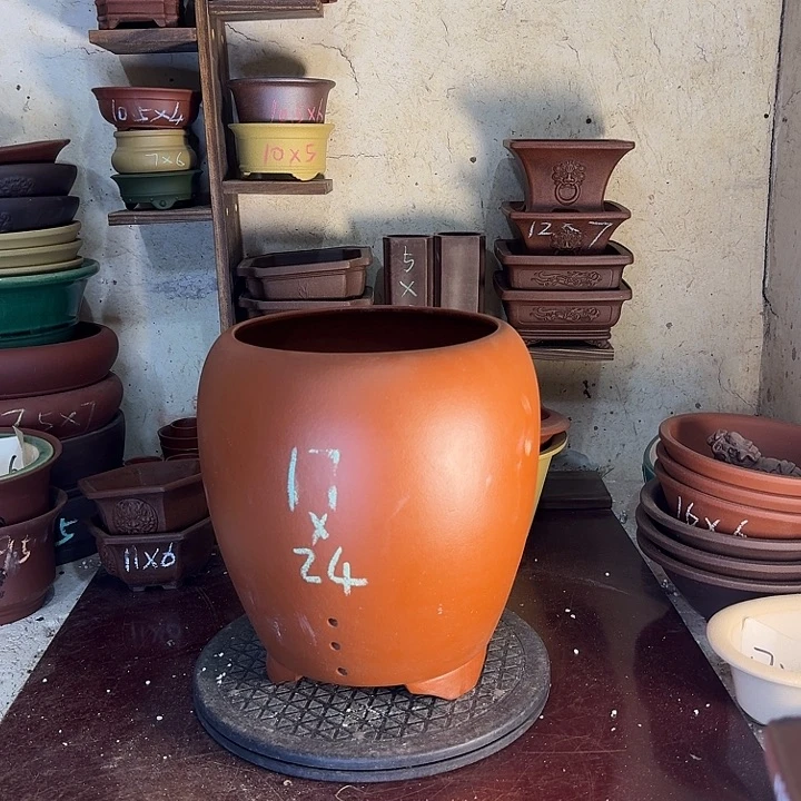 宜兴紫砂花盆手工制作