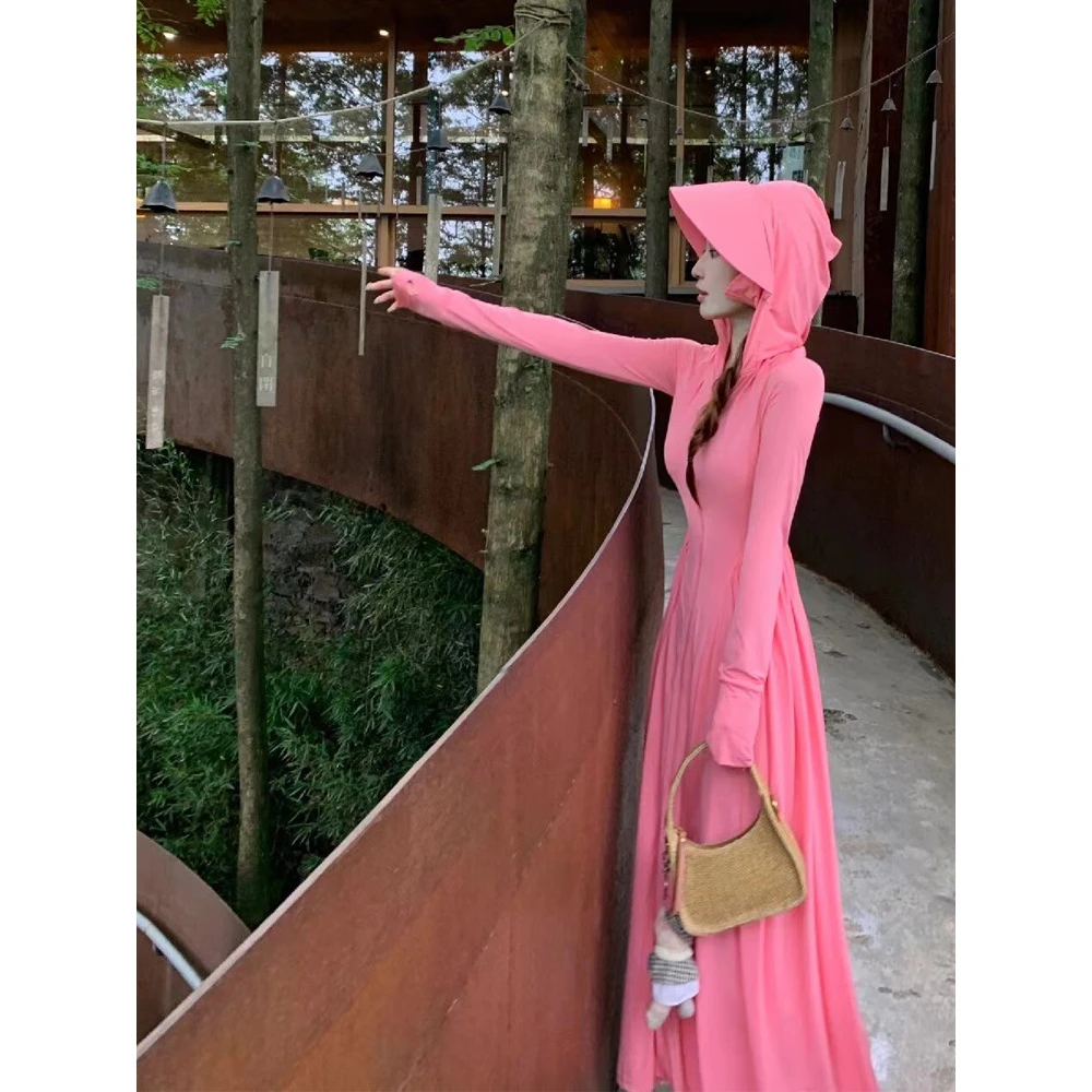 夏季防晒衣女升级新款冰丝轻薄透气防紫外线中长款防晒服修身外套