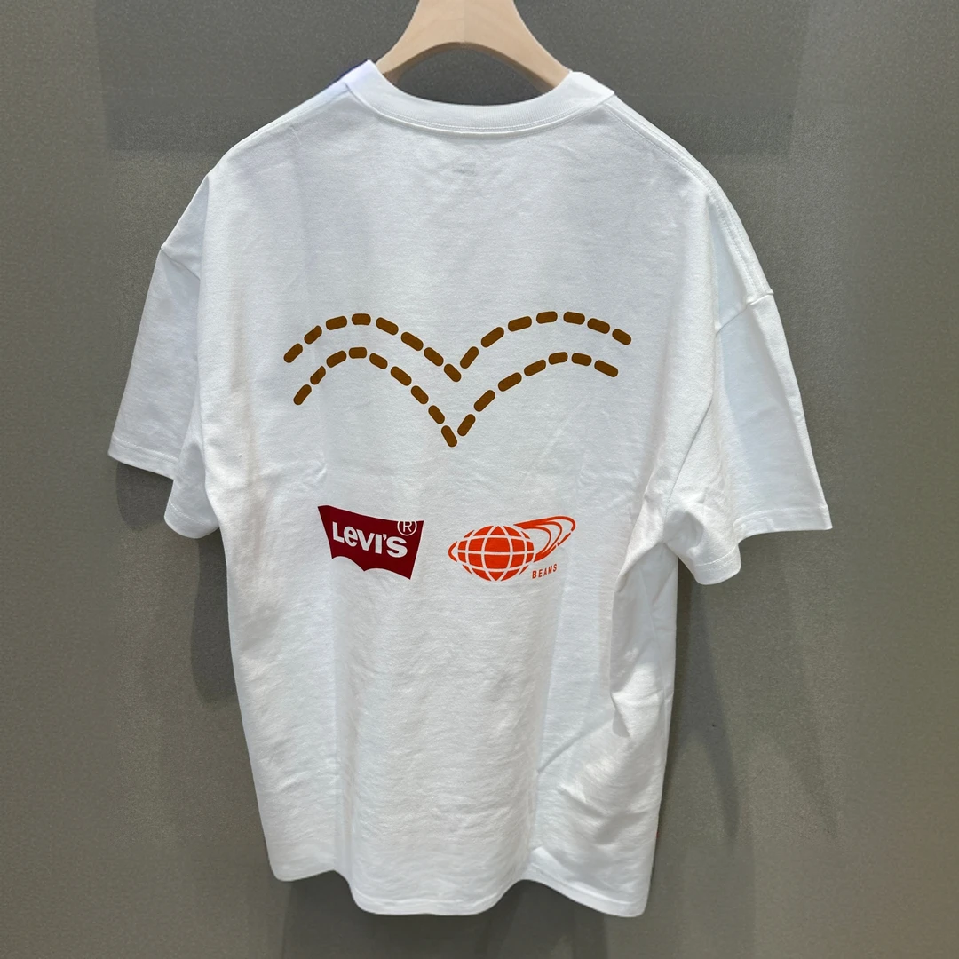 短袖BEAMS&Levis联名 LOGO上衣A8425