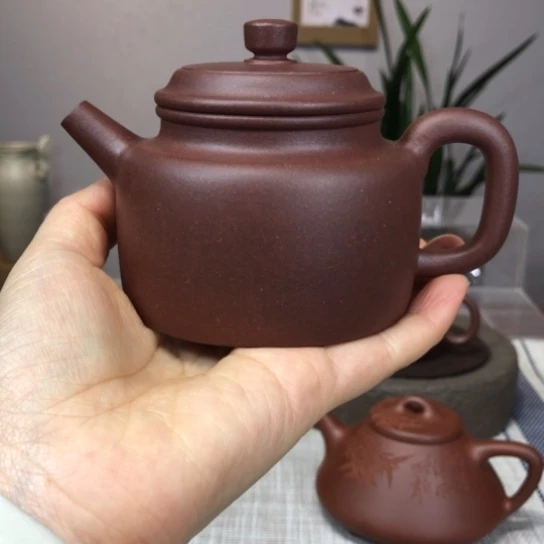 茶壶紫砂全手工精品德中210cc四底