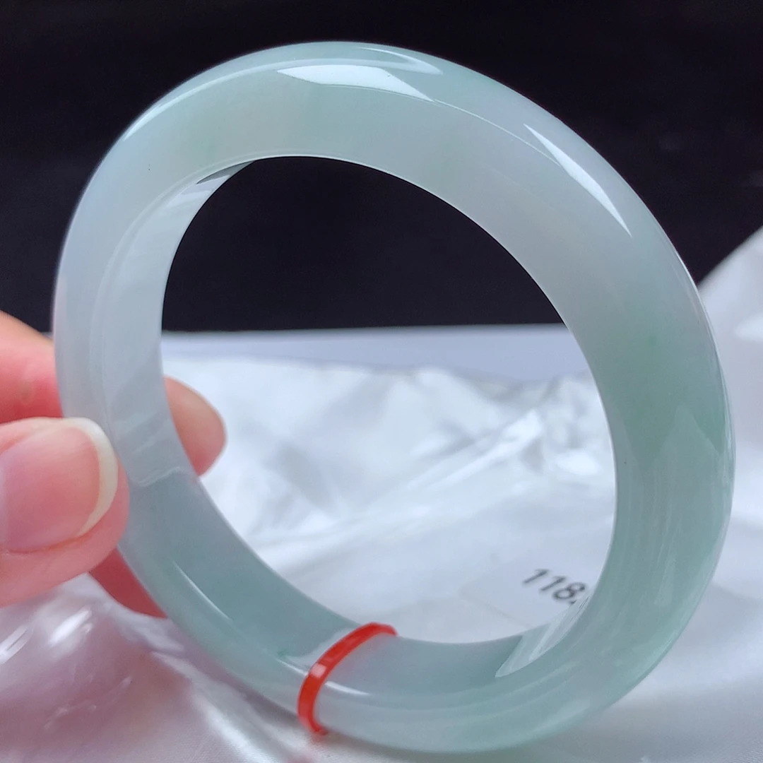 翡翠未镶嵌手镯57圈s11823