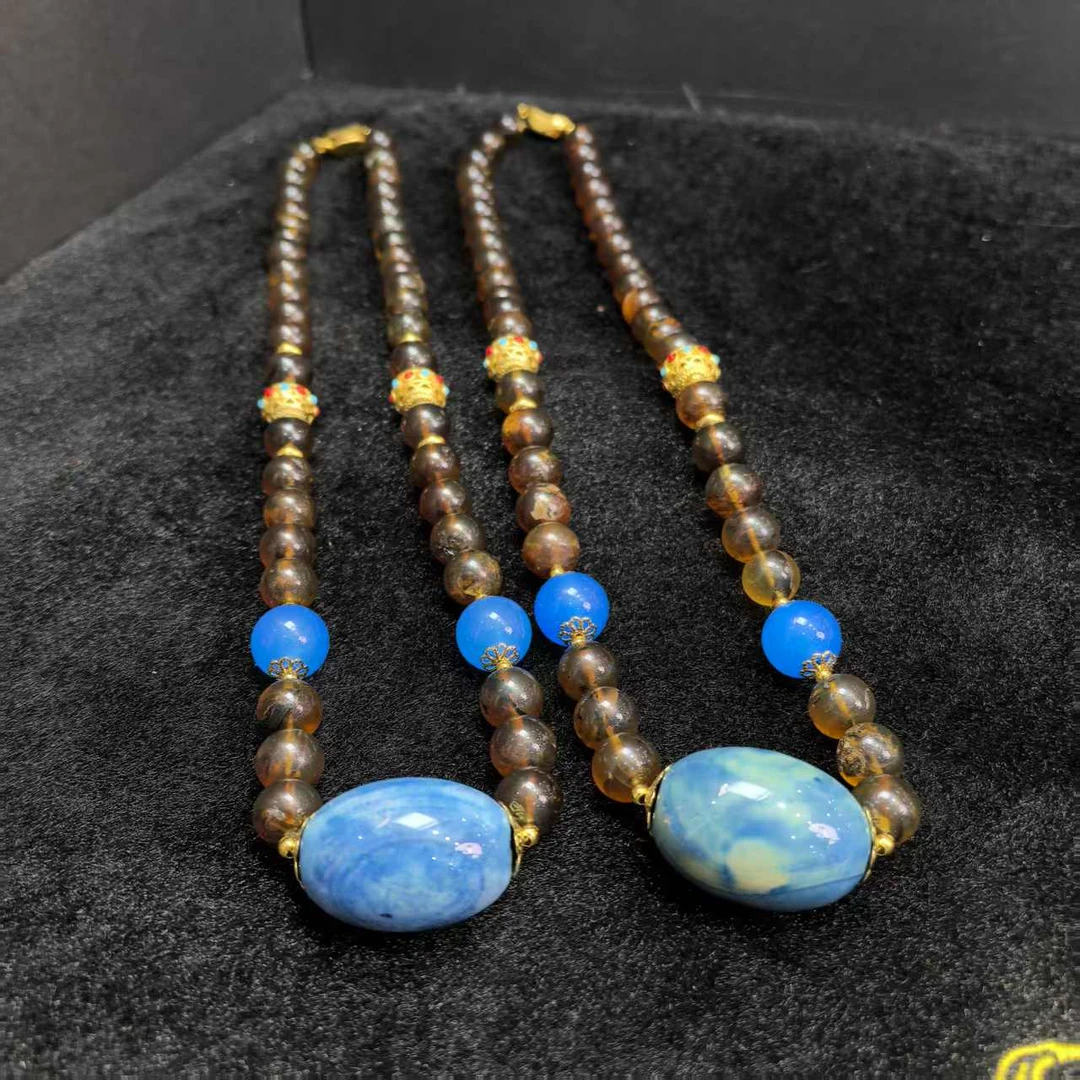 M2826【百百福甄选】海蓝珀琥珀项链-多样性发货只发一件