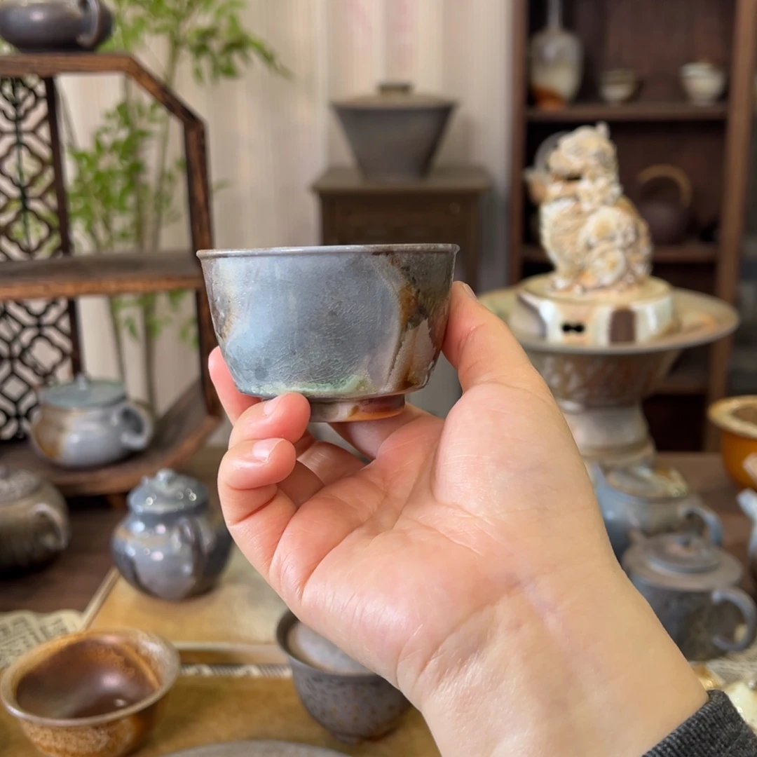 中白精品马蹄杯柴烧