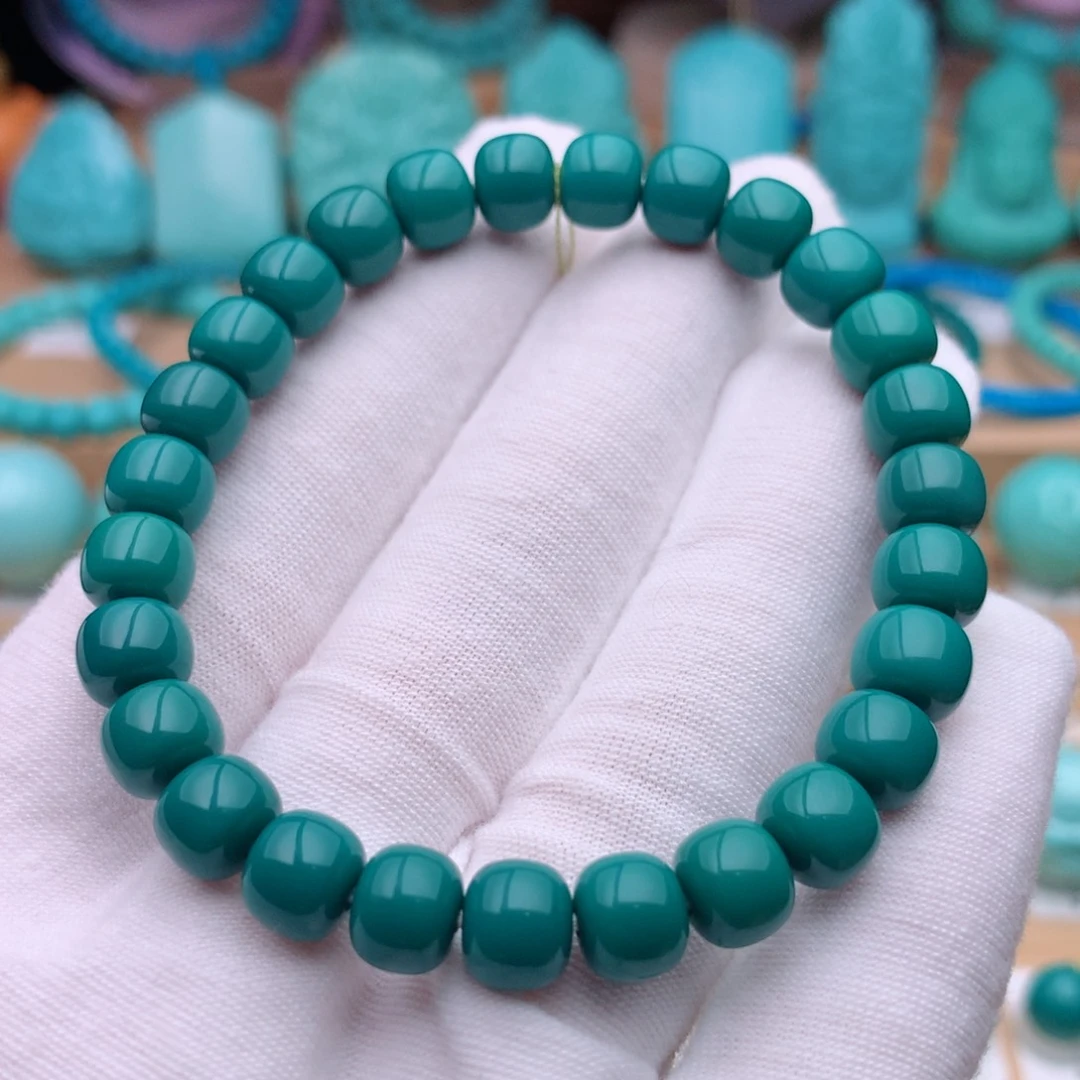 未镶嵌绿松石珠宝奇石8mm
