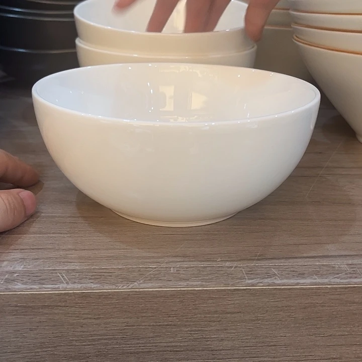 7寸白色面碗陶瓷的