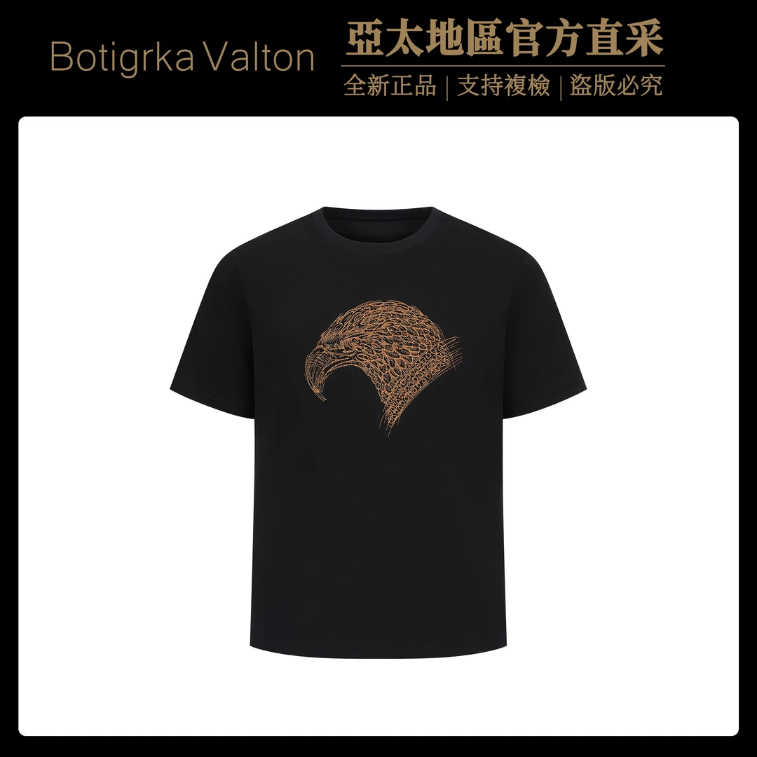 史蒂*鹰高奢重工刺绣T恤