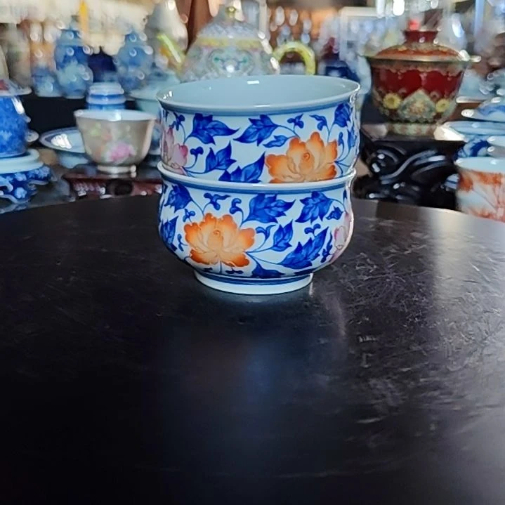 马***功景德镇陶瓷茶具套装摆件