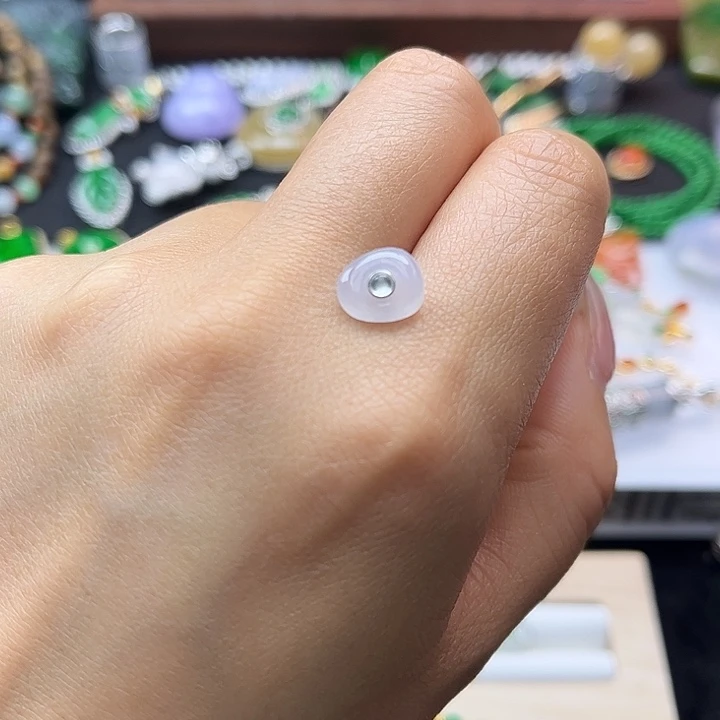 翡翠未镶嵌颈饰翡翠耳钉