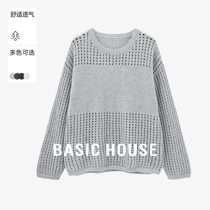 Basic House/百家好韩系ins慵懒风女装宽松休闲毛衣-B0625B5KTU2