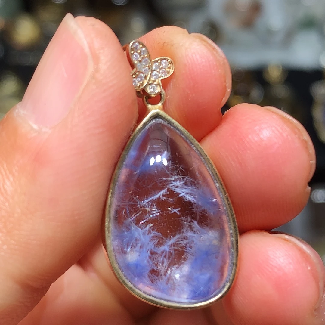 珠宝半成品银S925镀金镶嵌水晶定制款