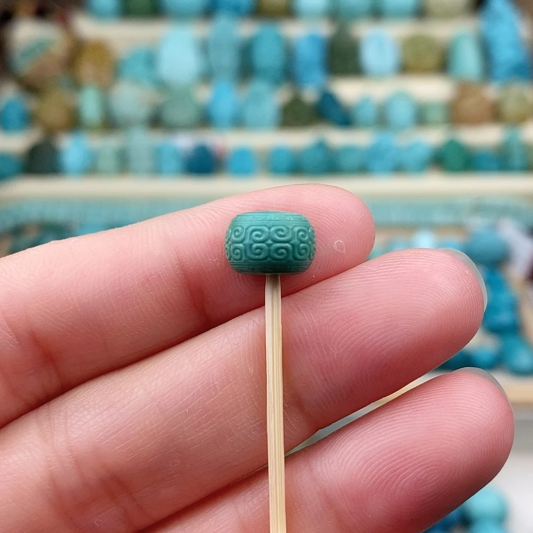 未镶嵌绿松石珠宝奇石9*6.5