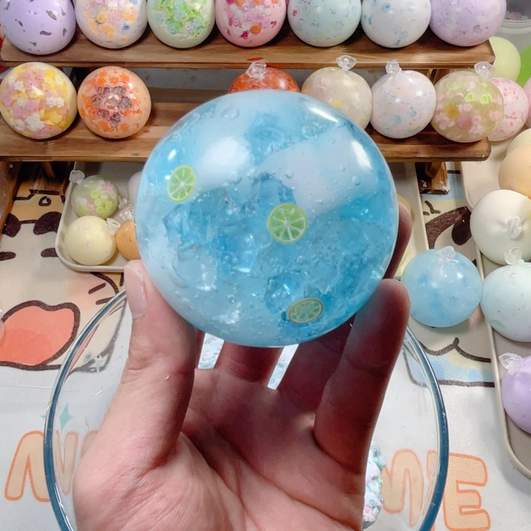 塑料蓝柑苏打水6cm大球