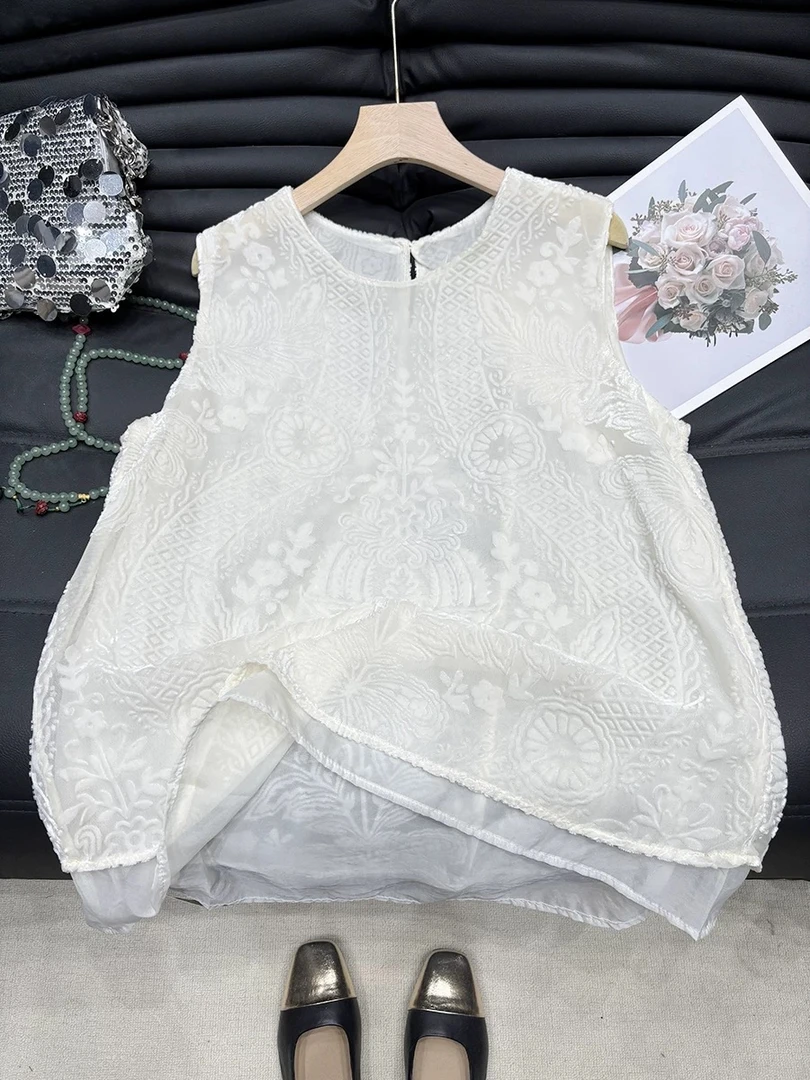 千金风纯色新中式设计师吊带背心INS风无袖上衣----8540