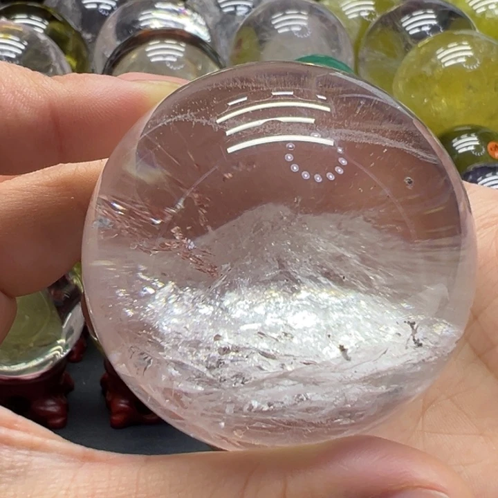 珠宝半成品水晶未镶嵌MM白水晶球C3527