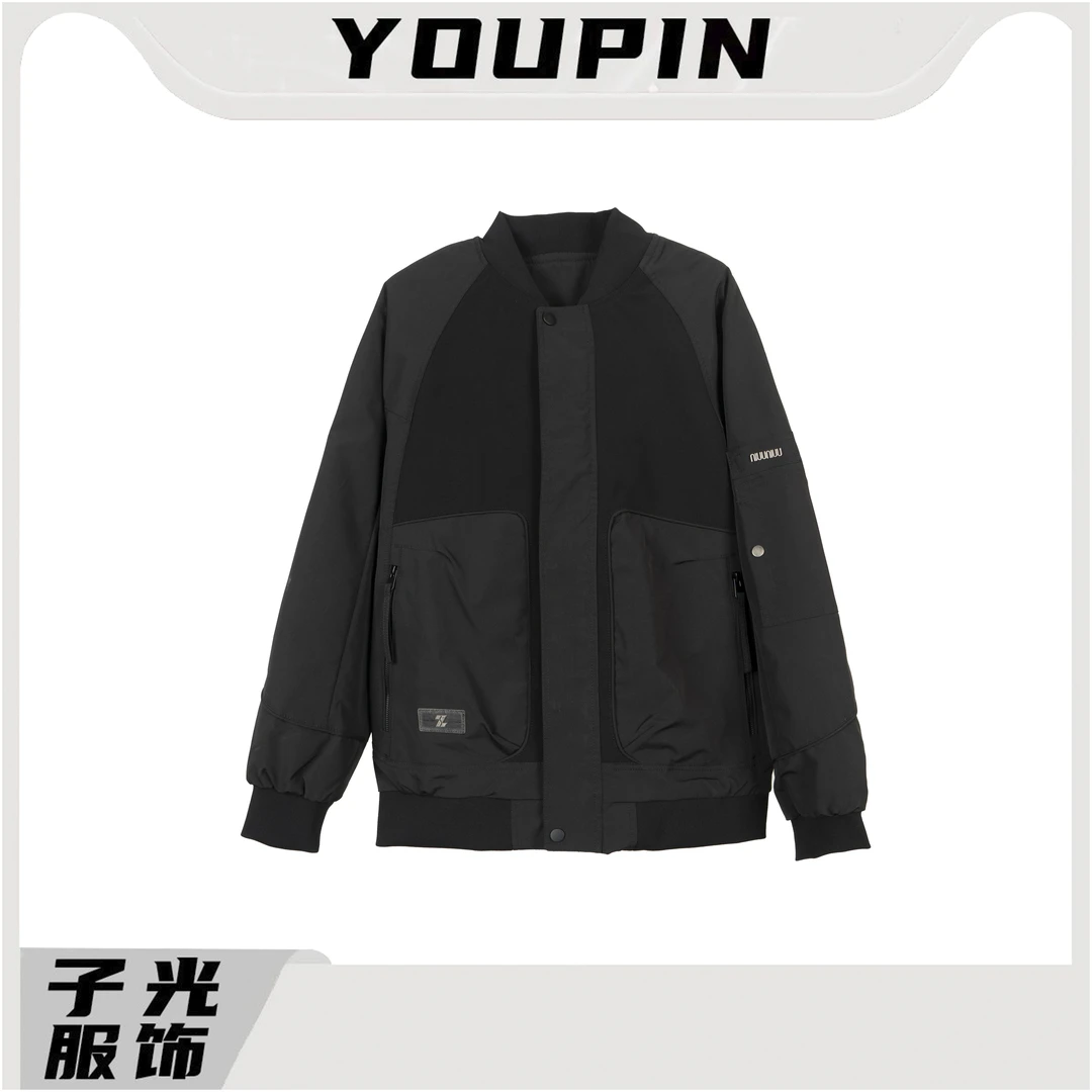【李子光】秋冬新款男士棒球服夹克外套 保暖舒适拼接设计#YY816
