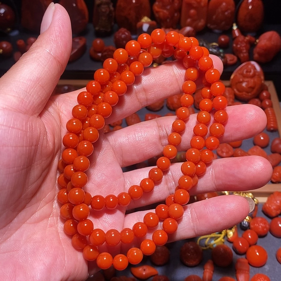 南红玛瑙未镶嵌保山手串