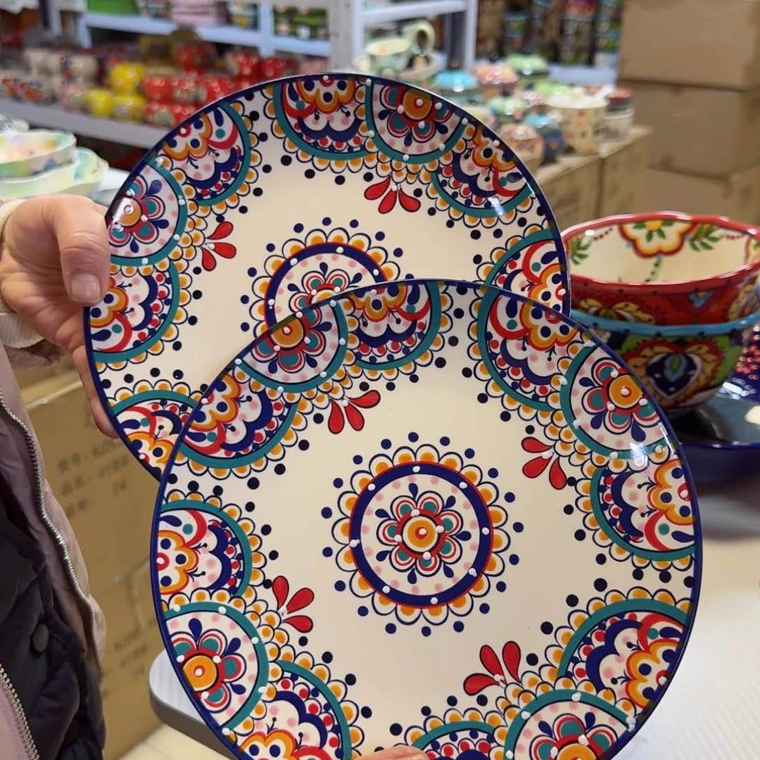 瓷片8英寸卡拉浅盘2只