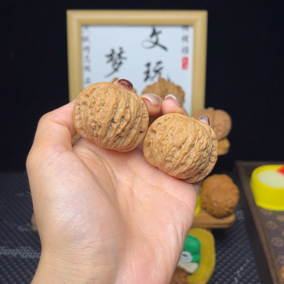 淡***笑吊坠文玩核桃铁锤41全白茬