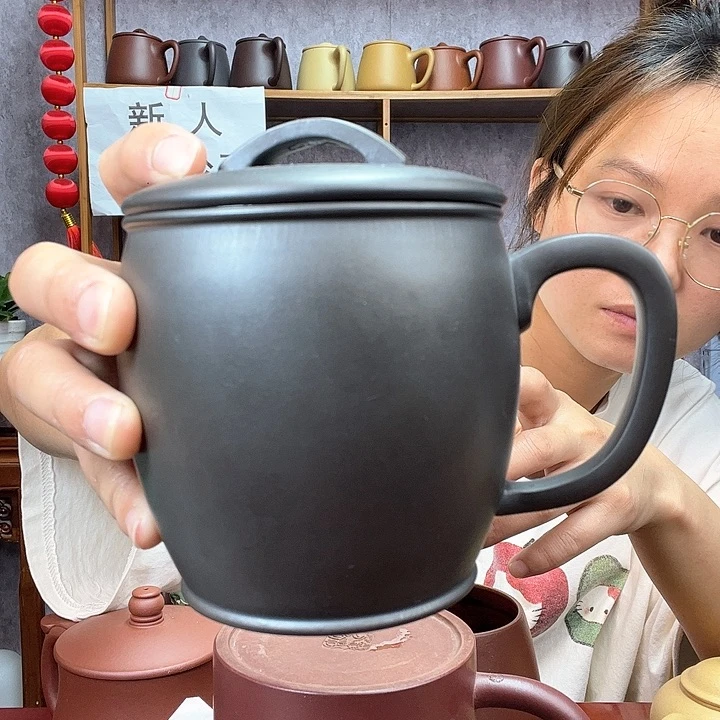 茶杯紫砂原矿石黄汉瓦杯350毫升