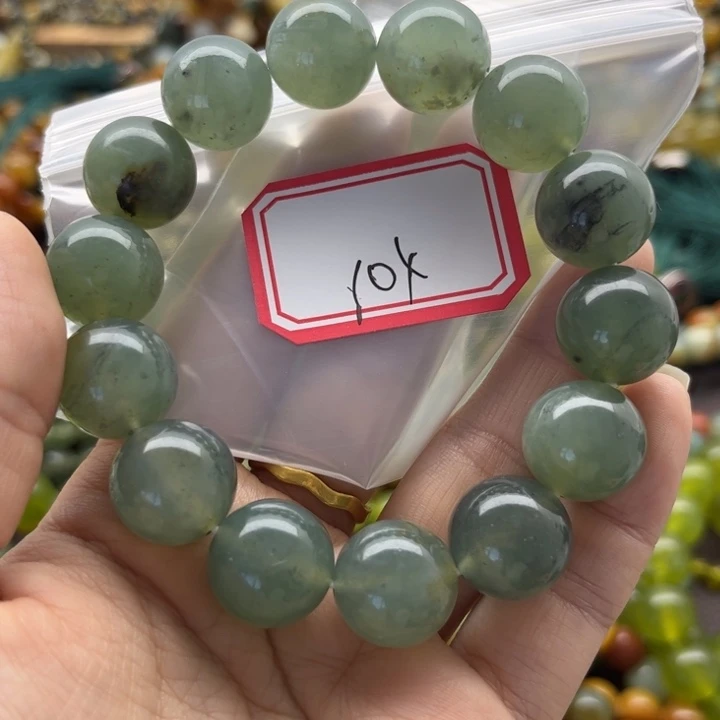未镶嵌蛇纹石玉手链