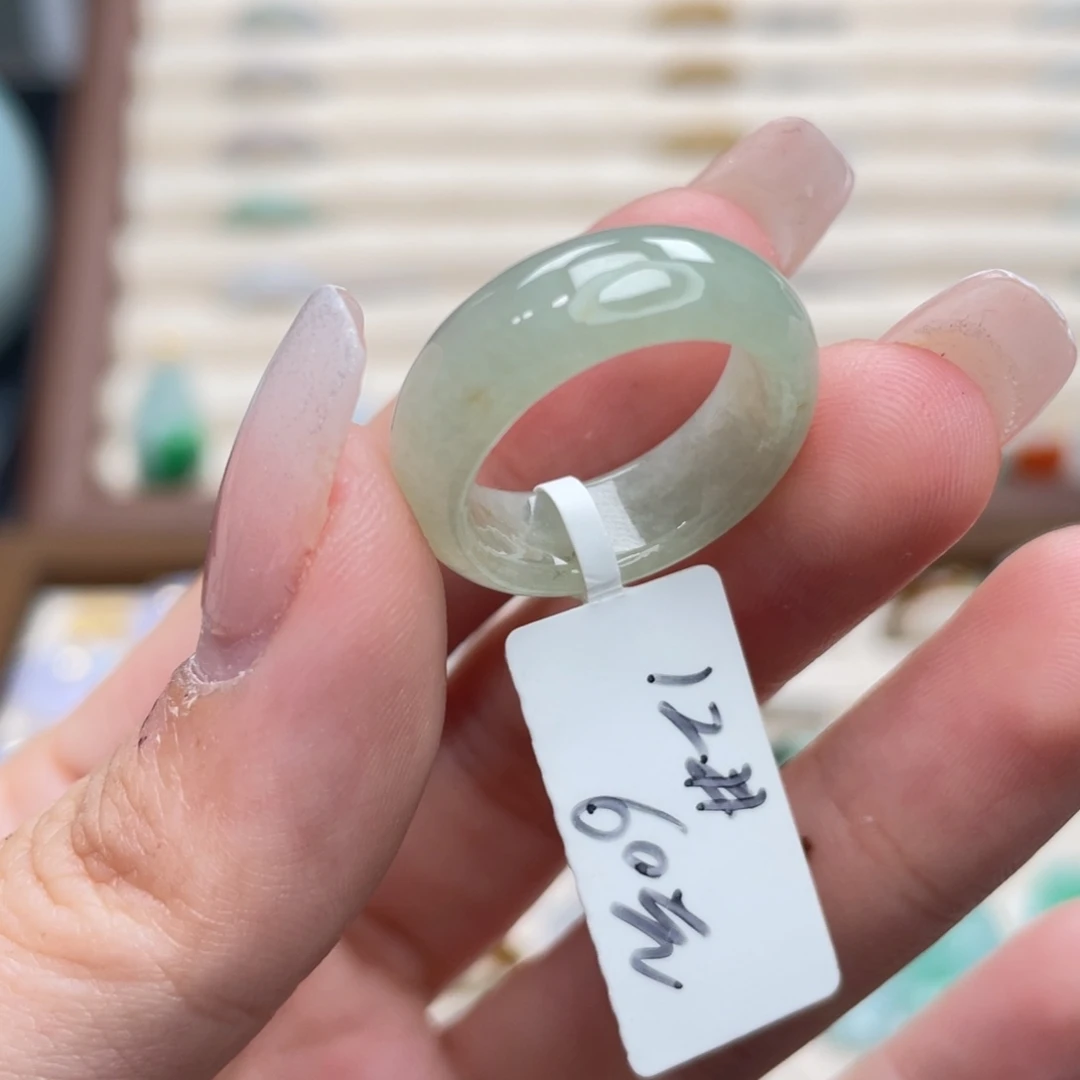 翡翠未镶嵌戒圈a21港圈12柠檬绿桂花糕