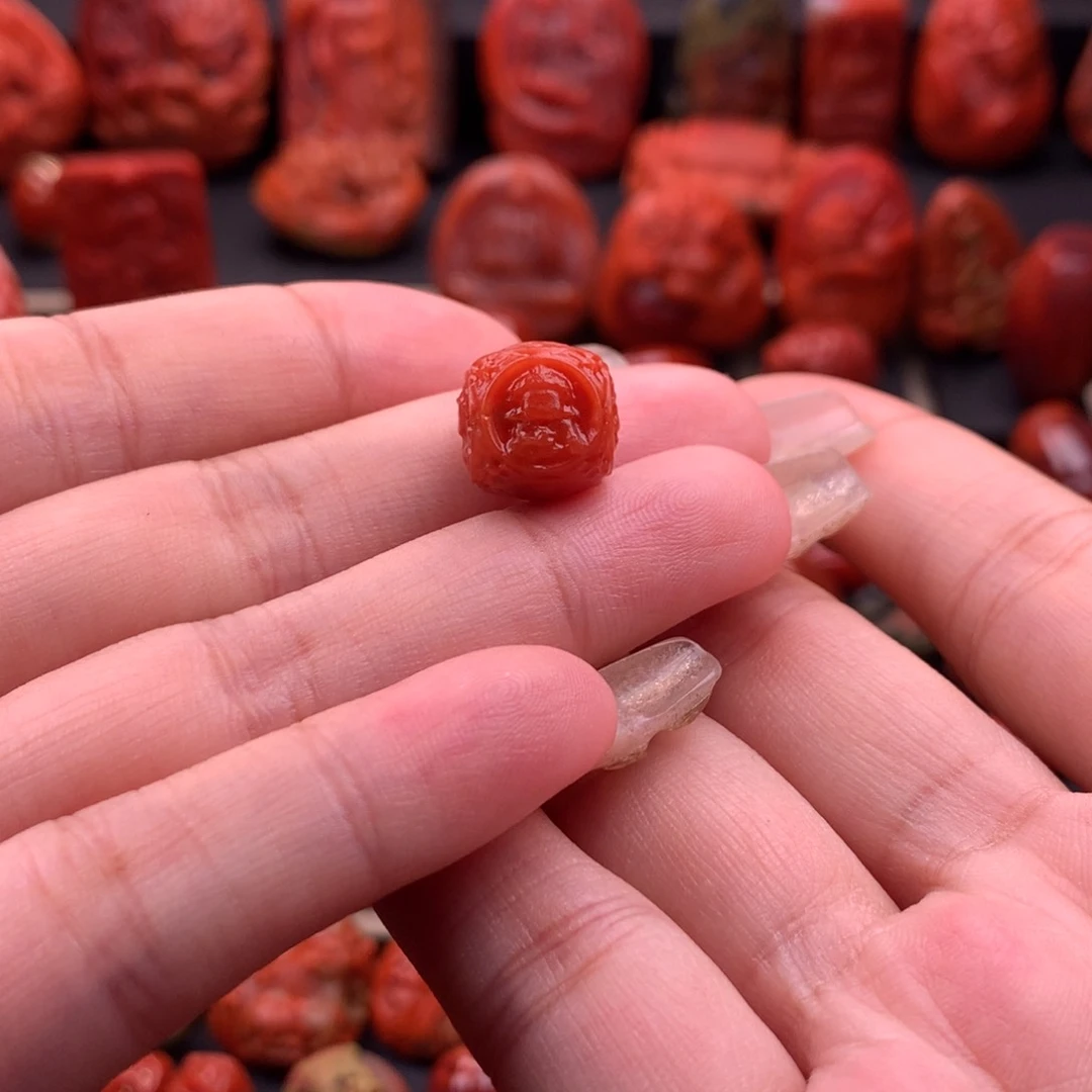 南红玛瑙南红川料精工无相六方12mm未镶嵌