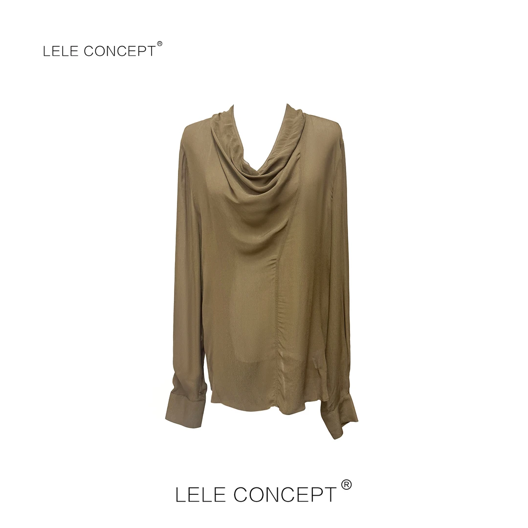 LELE CONCEPT丨【如一】都市气质设计款堆领长袖衫FS25C0113W