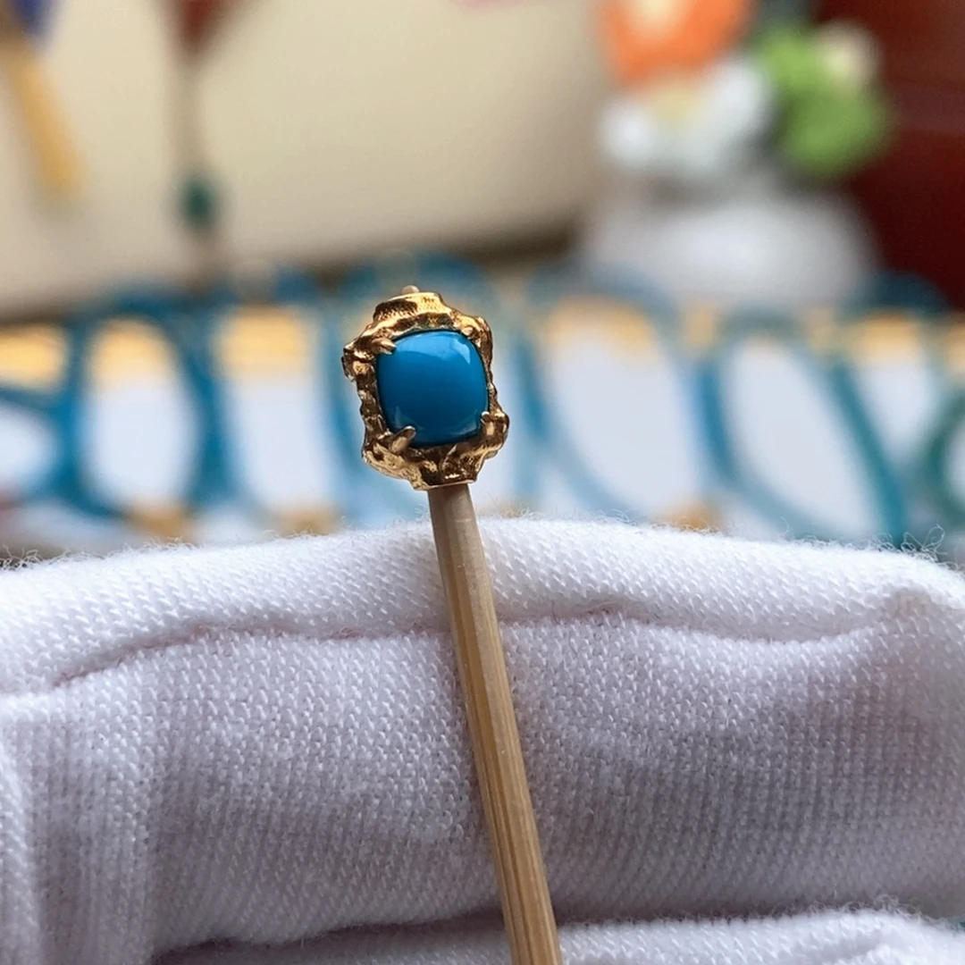 18K金镶嵌绿松石绿松石配饰