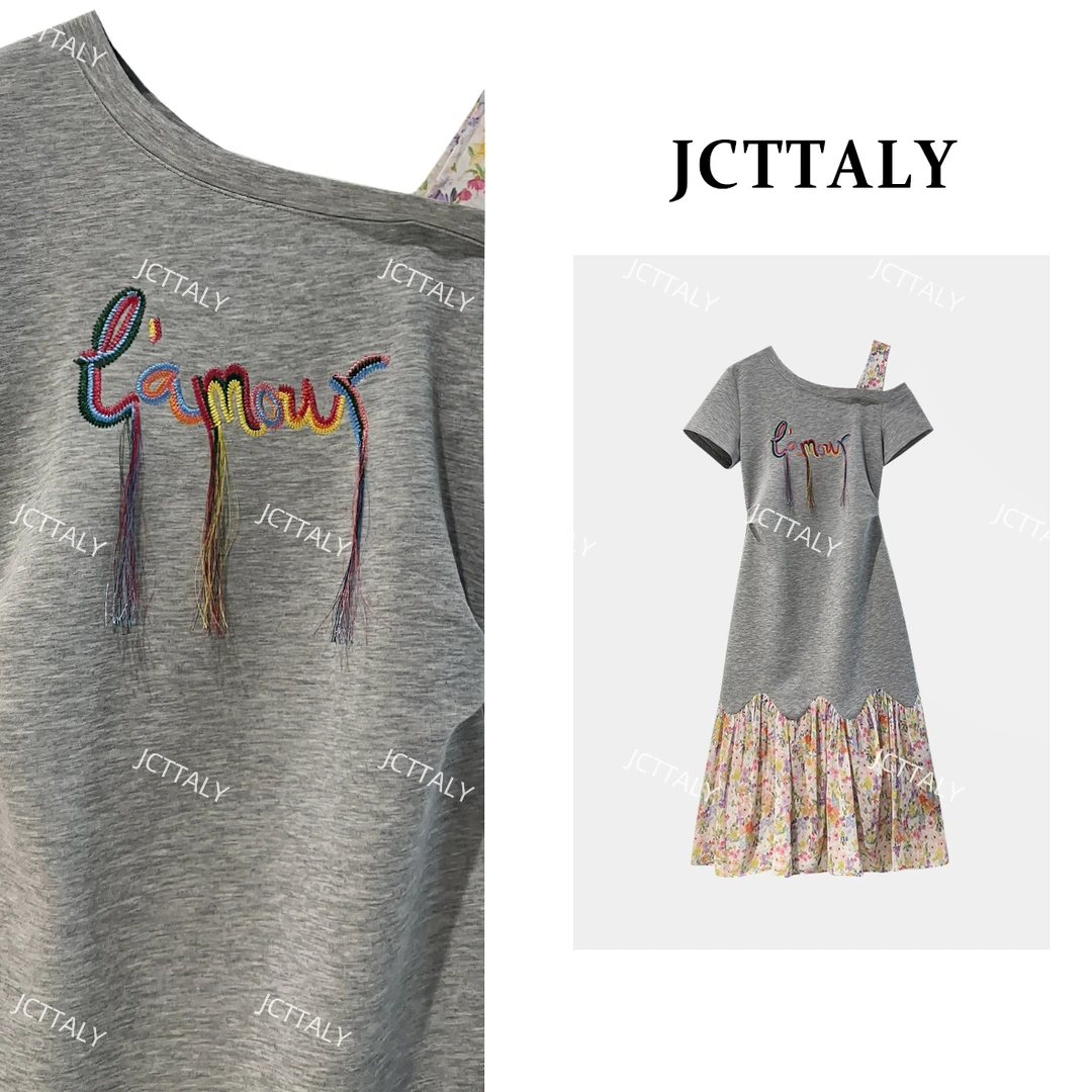 【宠粉价】设计师H型裙潮流套头A字裙拼接连衣裙JC-A4181