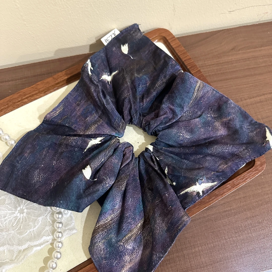 日韩油画风复古女民族风发圈头饰头绳简约优雅A420