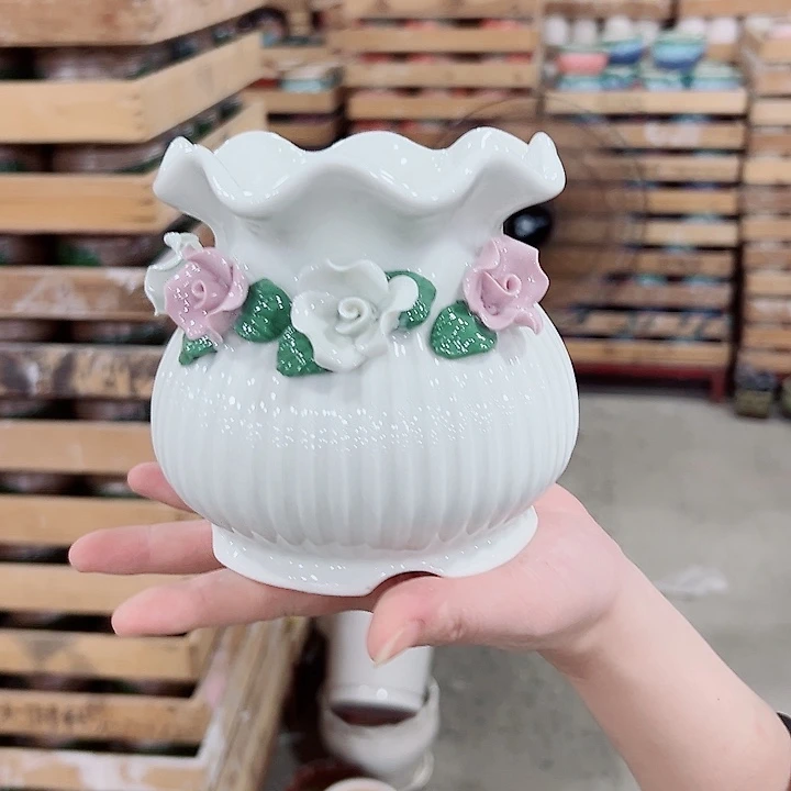 有孔.凑满10元发货多肉陶瓷花盆！