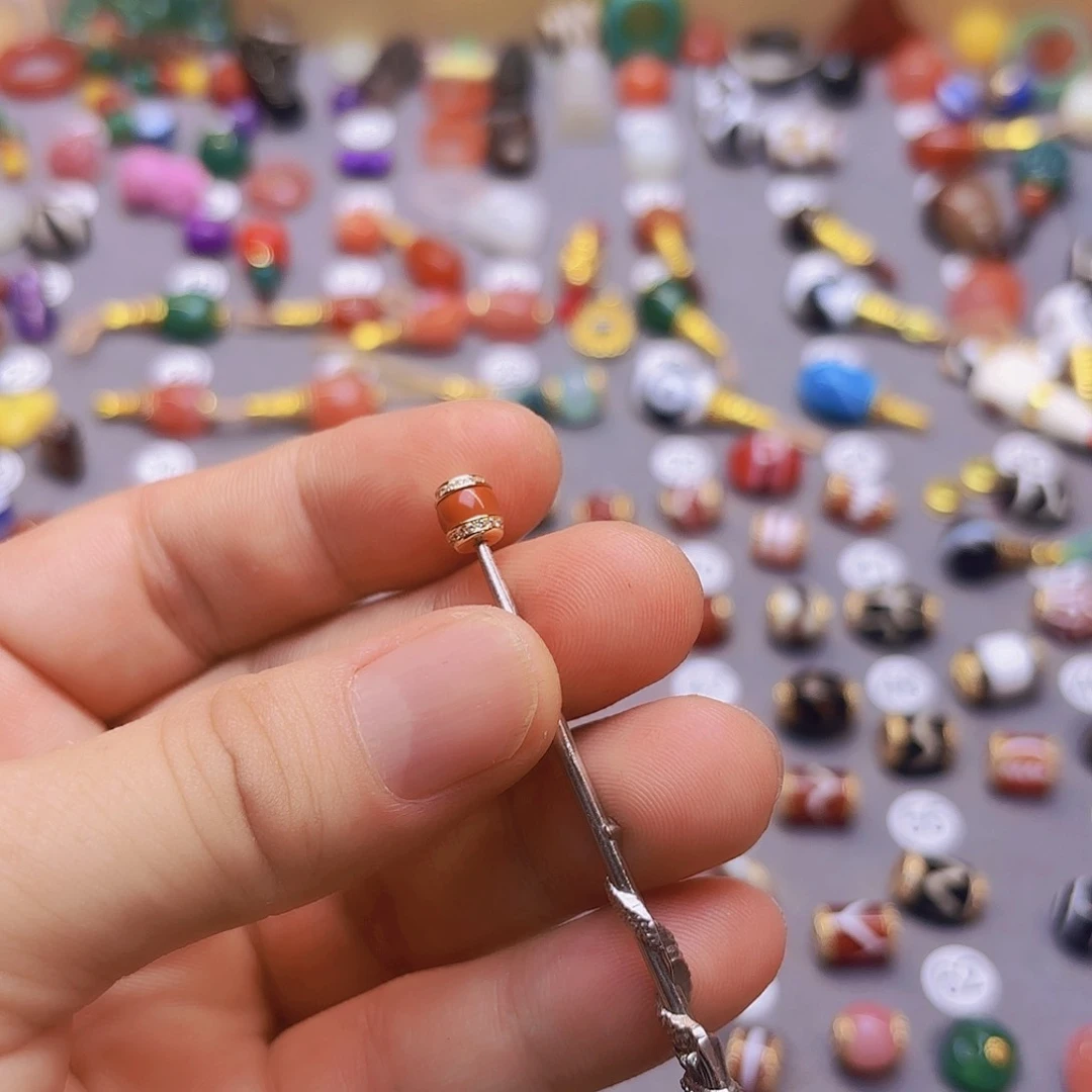 玛瑙/玉髓隔珠未镶嵌彦*?