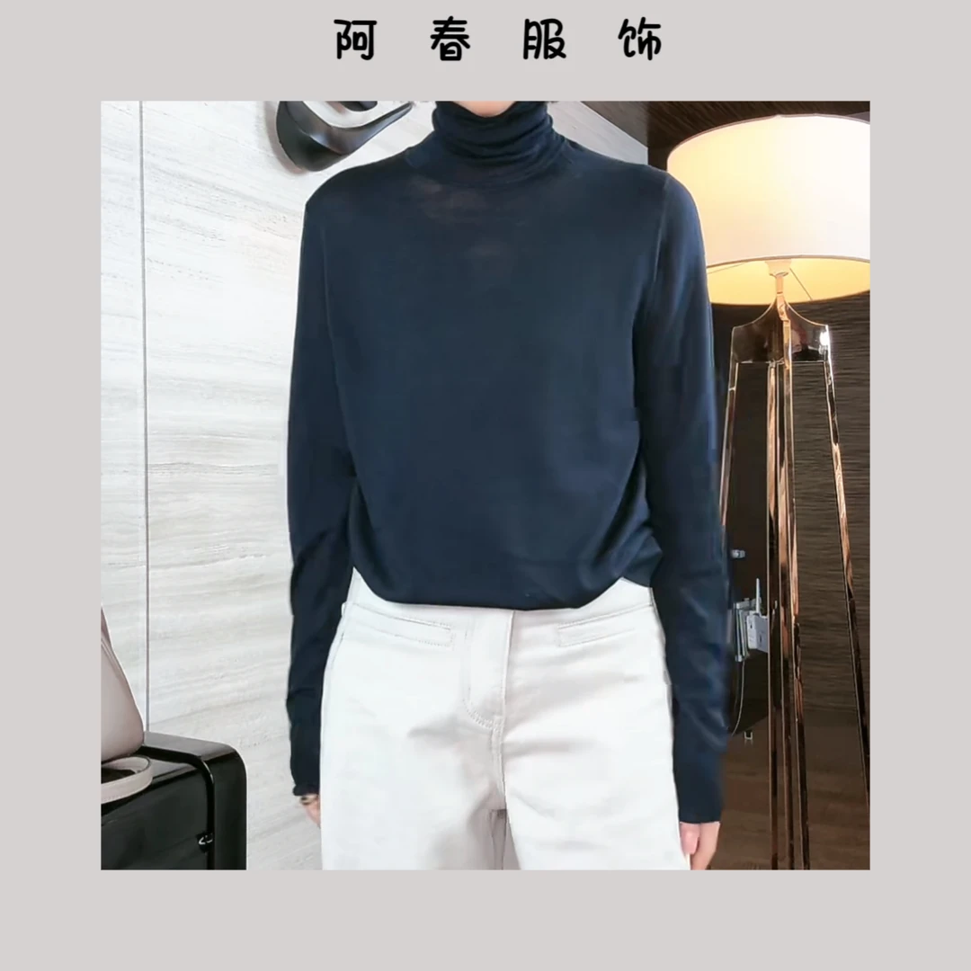 【阿春】丨"新款纯色高领长袖打底T恤"