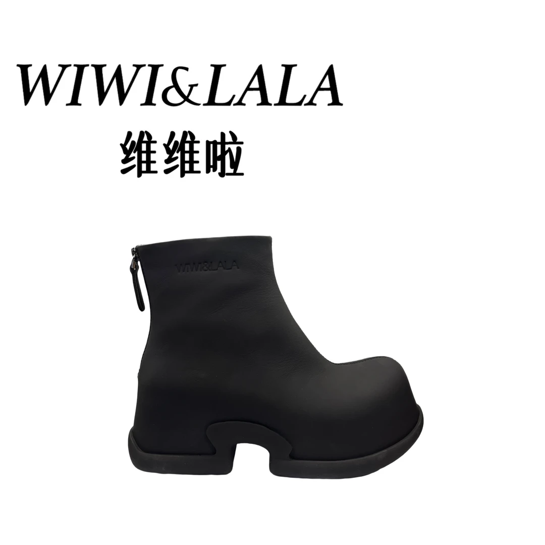 【维维啦】AW25秋款丝绸牛皮短靴318-2内外全丝绸牛皮短靴