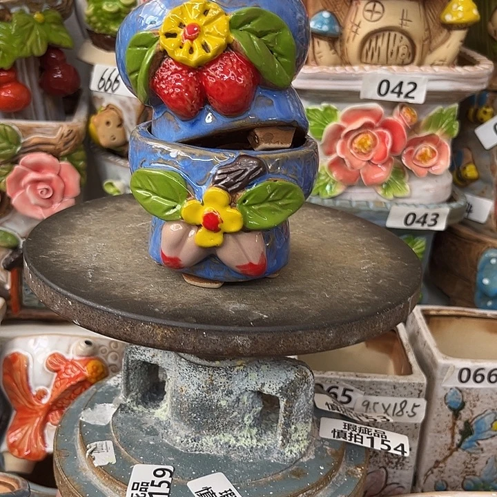 粗陶材质多肉花盆