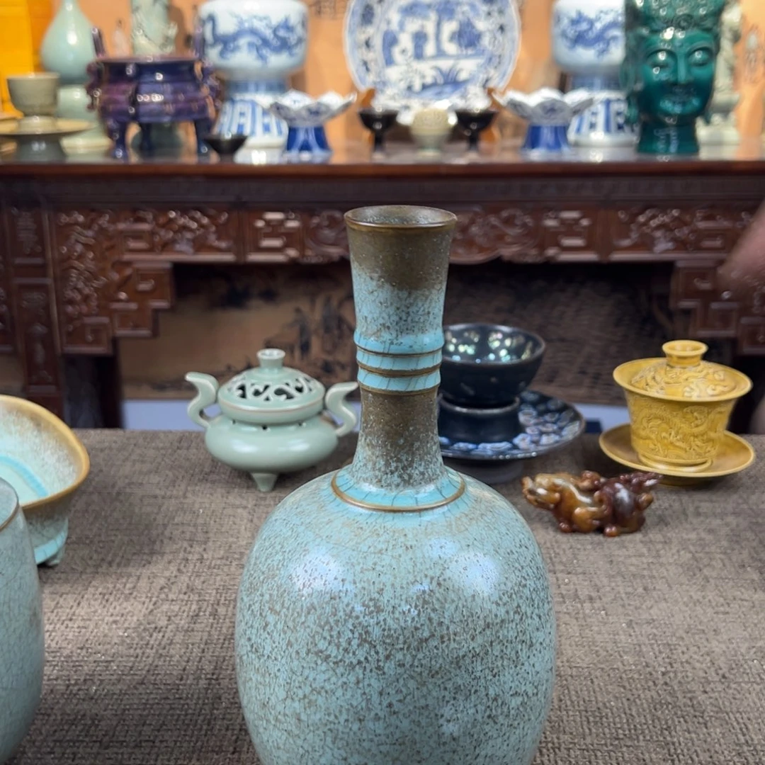 Lao窑瓷直播间开门货陶瓷艺术品正能量开门