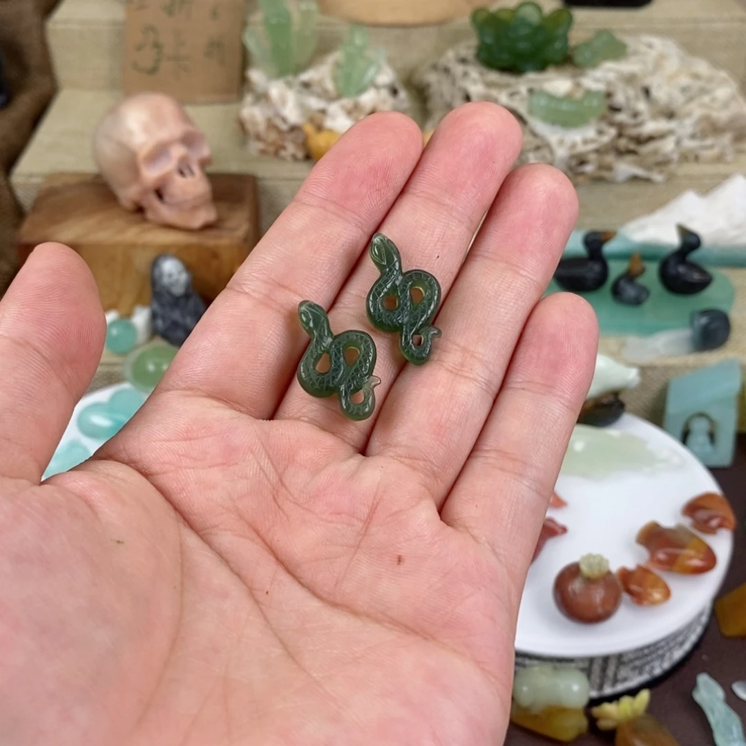蛇纹石玉颈饰合金鲤****✨