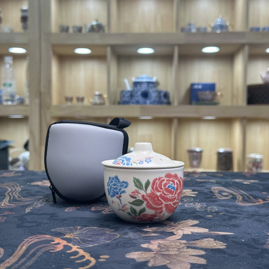 黄汝小自泡【刺绣牡丹】 C1029