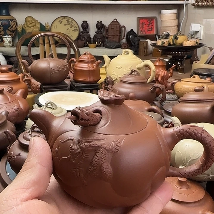 和***号茶壶底槽青原矿紫砂