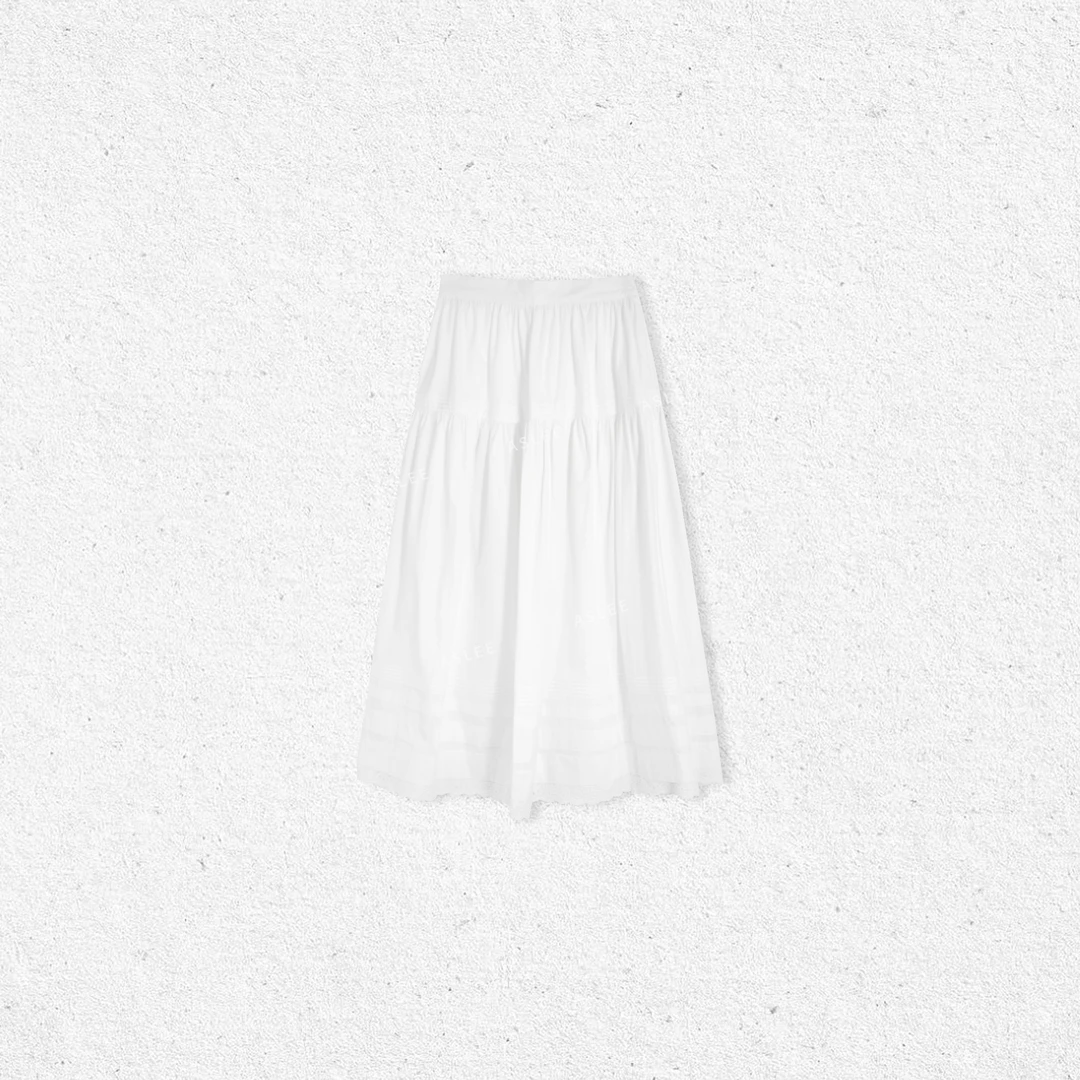 【ASHLEYASS】 “微风”纯色时尚气质收褶显瘦收腰半身裙LSQ240835Z