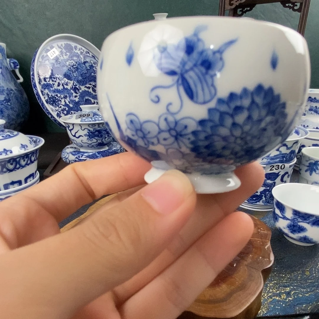 瓷片景德镇手绘青花茶器410