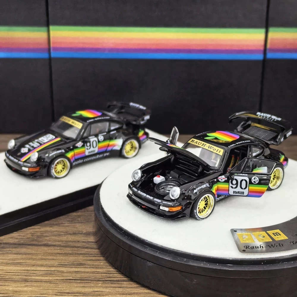 PGM 1:64 RWB964 黑苹果 合金全开 仿真汽车模型