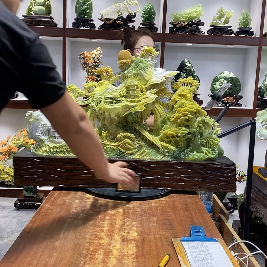大***）玉山水摆件 玄关摆件